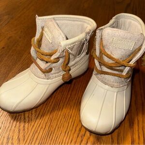 Sperry Kids' Cream and Tan Boots